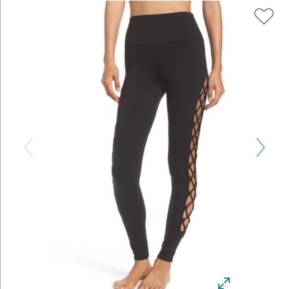 Alo leggings with lattice cutout